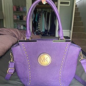 Purple crossbody satchel